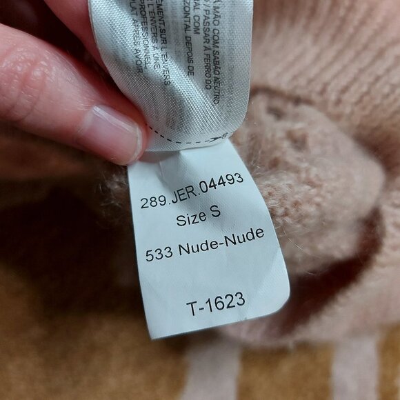 Intropia Textured Sweater in Nude - Mohair / Wool Blend with Bobbles - Picture 9 of 10